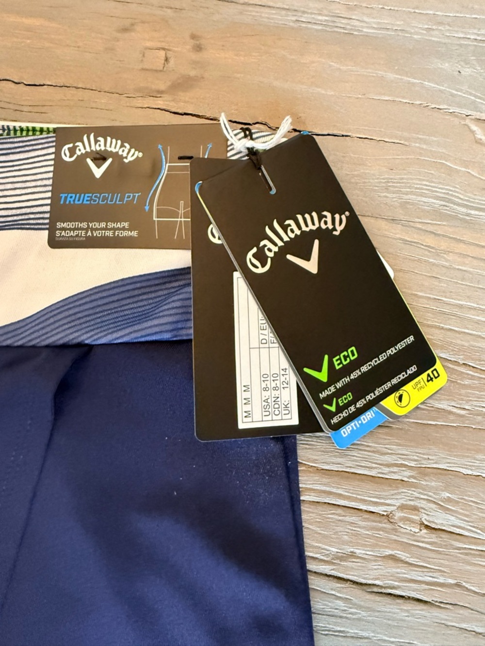 Callaway True Sculpt Opti-Dri Navy/Multi Women's Golf Skort Size-M NWT - Picture 8 of 10